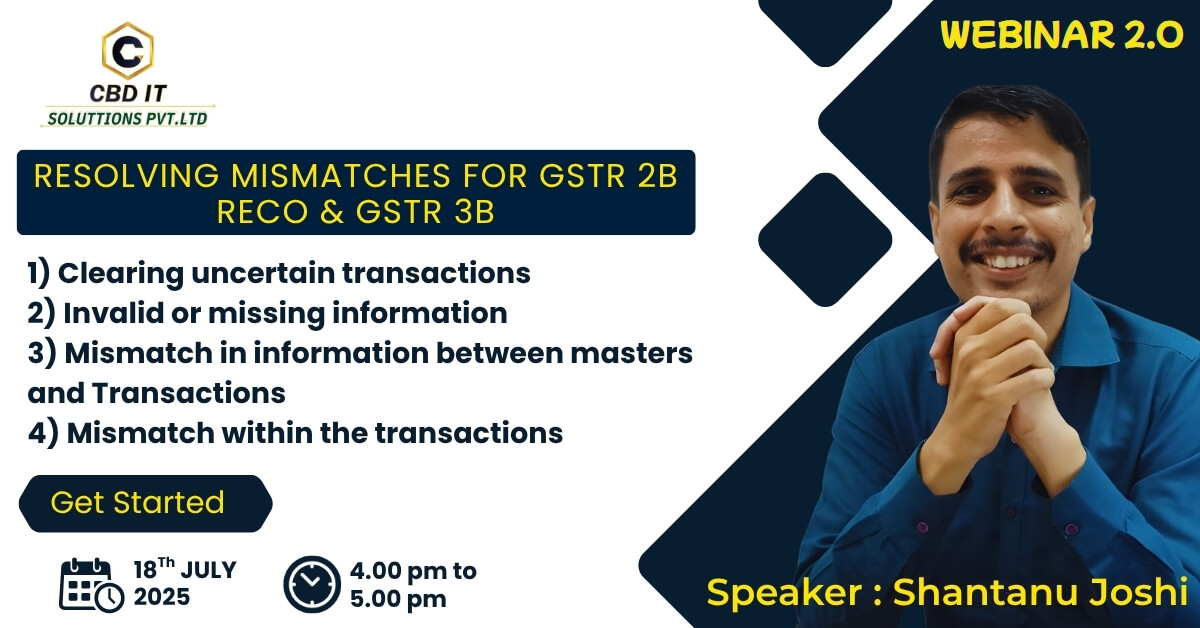 RESOLVING MISMATCHES FOR GSTR 2B RECO & GSTR 3B
