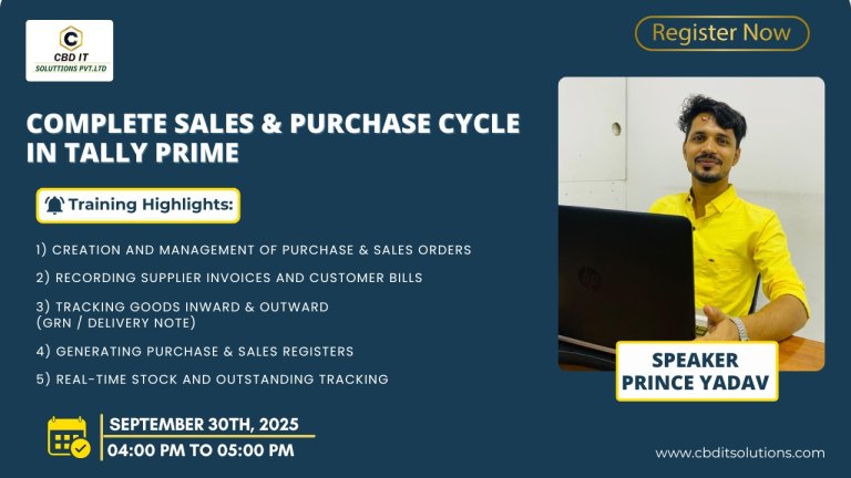Complete Sales & Purchase Cycle in Tally Prime