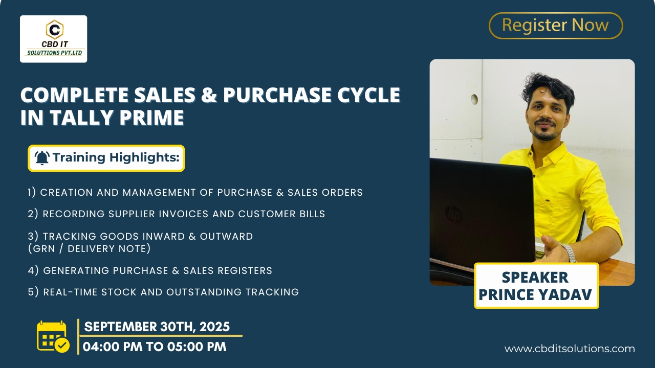 Complete Sales & Purchase Cycle in Tally Prime