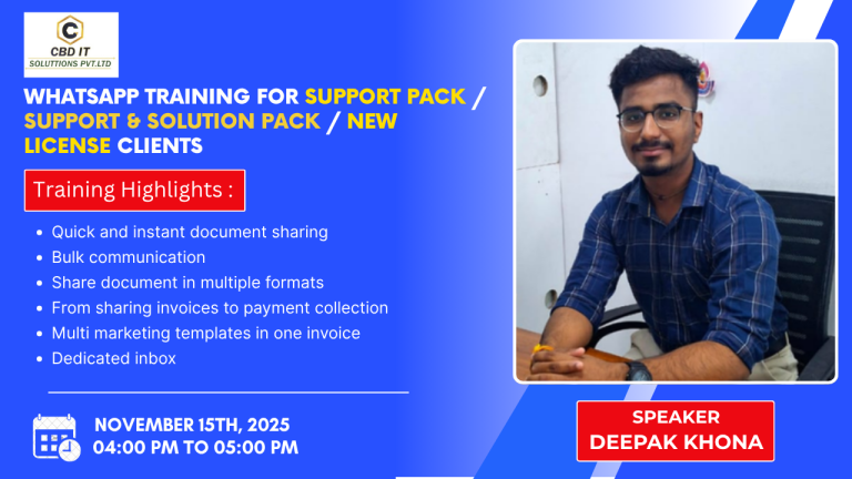 WhatsApp training for SUPPORT PACK / SUPPORT & SOLUTION PACK / NEW LICENSE clients