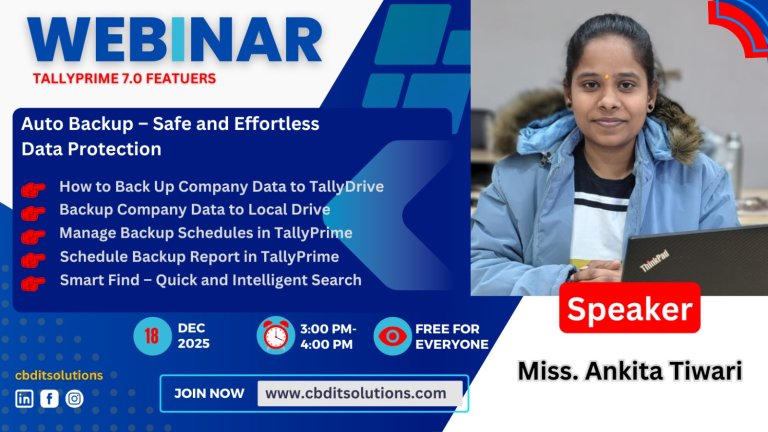 Webinar On Tallyprime 7.0 Features