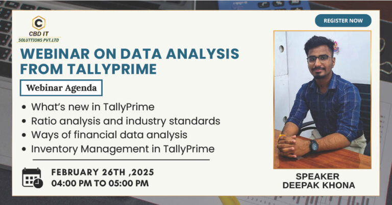 Webinar on Data analysis from TallyPrime
