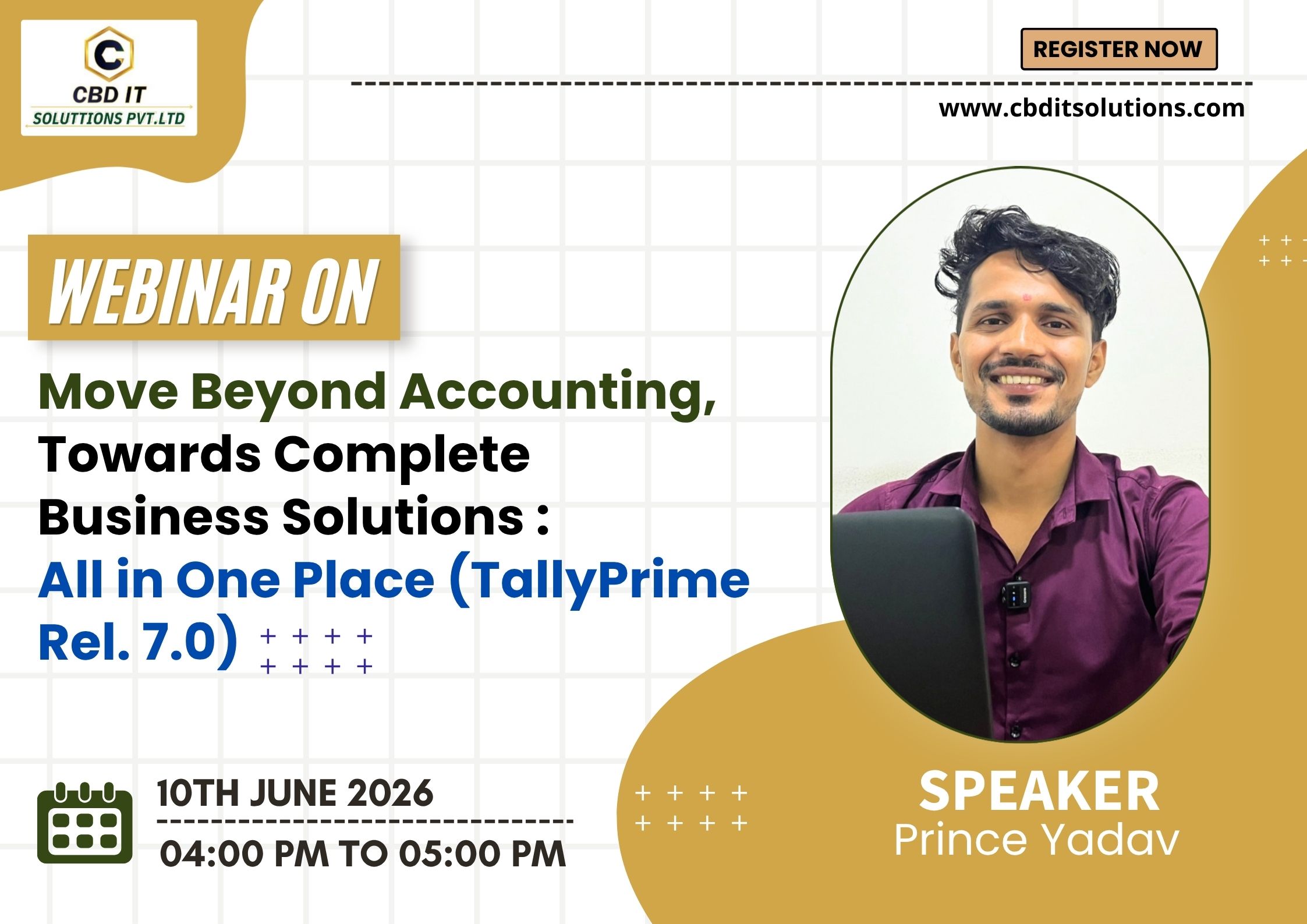 Webinar On Move Beyond Accounting, Towards Complete Business Solutions : All in One Place (TallyPrime Rel. 7.0)