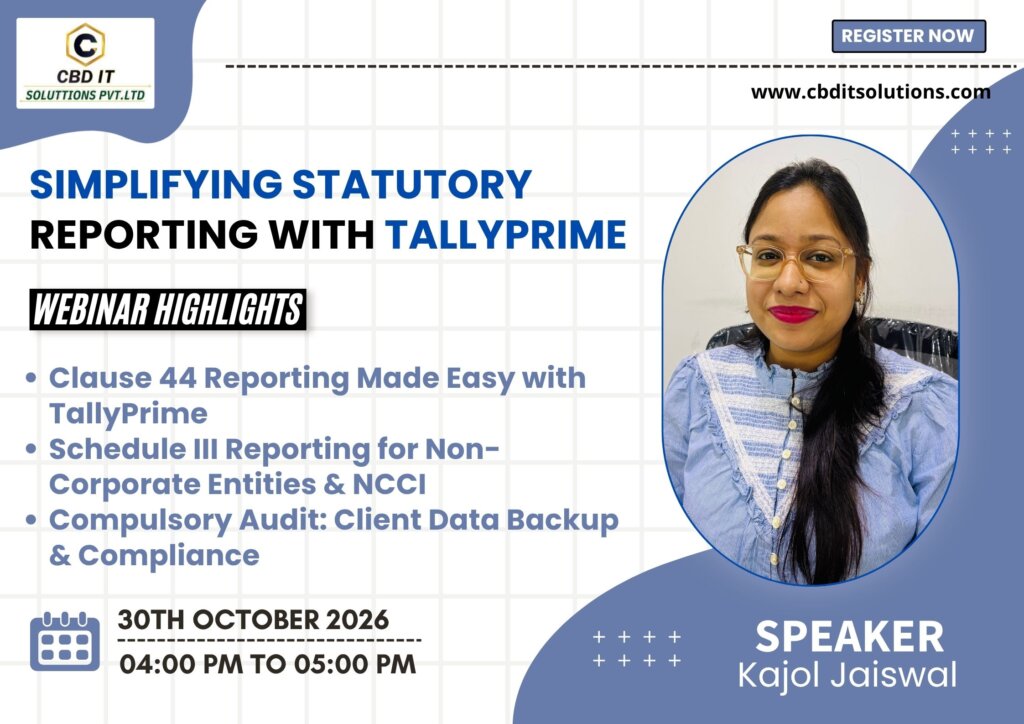 Simplifying Statutory Reporting with TallyPrime
